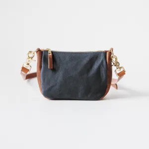 Heather Blue Canvas Mini Crossbody